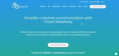 Blog header image for Knowlarity Cloud Telephony Review