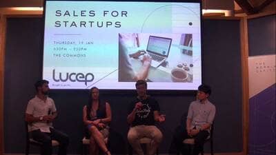 Lucep startup sales tips event video